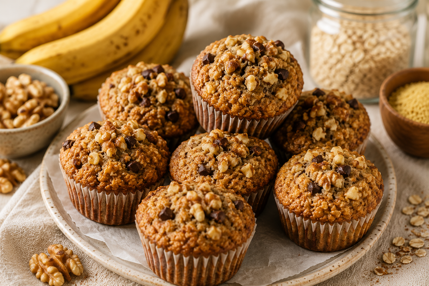 Banana Walnut Recovery Muffins