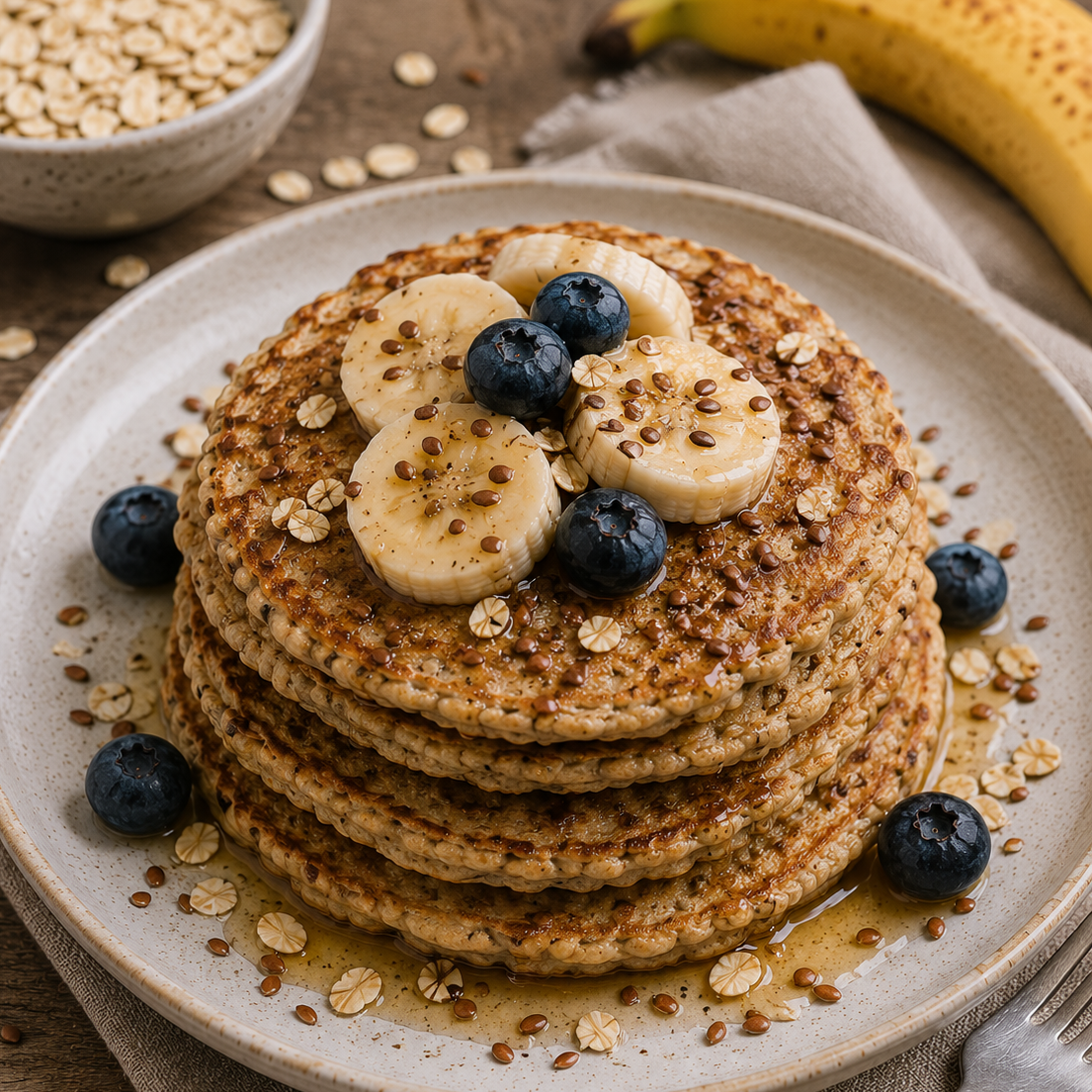 Mama's VIbe - Banana Oat Pancakes